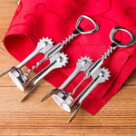 Gadget da cucina per apribottiglie per vino rosso multifunzionali in lega di zinco da 2 pezzi, Zinc Alloy Bottle Opener