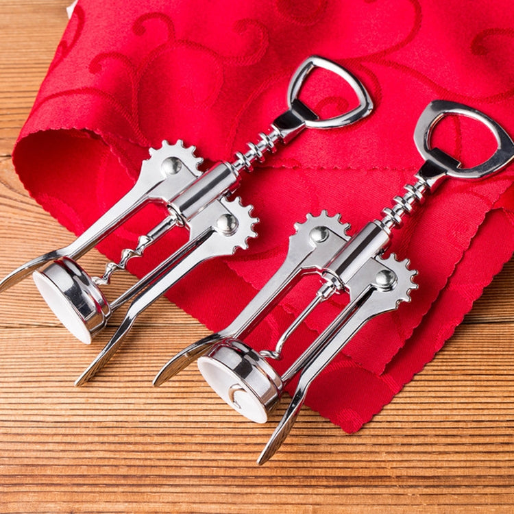 Gadget da cucina per apribottiglie per vino rosso multifunzionali in lega di zinco da 2 pezzi, Zinc Alloy Bottle Opener