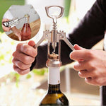 Gadget da cucina per apribottiglie per vino rosso multifunzionali in lega di zinco da 2 pezzi, Zinc Alloy Bottle Opener