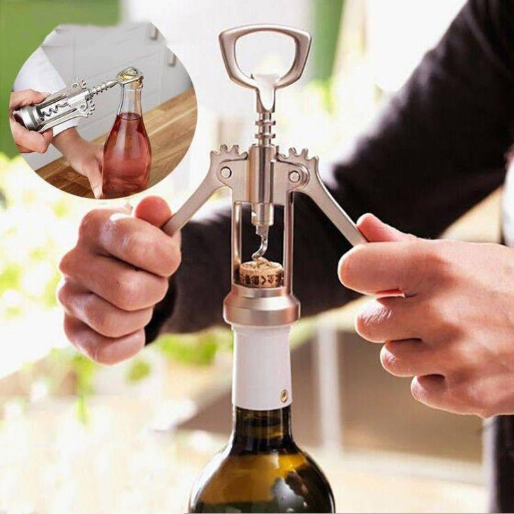 Gadget da cucina per apribottiglie per vino rosso multifunzionali in lega di zinco da 2 pezzi, Zinc Alloy Bottle Opener
