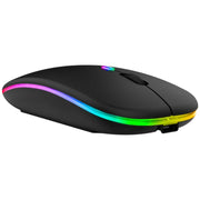 Mouse wireless dual mode Bluetooth silenzioso retroilluminato a 3 tasti