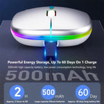 Mouse wireless Bluetooth silenzioso retroilluminato 3 tasti