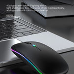 Mouse wireless Bluetooth silenzioso retroilluminato 3 tasti