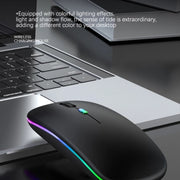 Mouse wireless dual mode Bluetooth silenzioso retroilluminato a 3 tasti