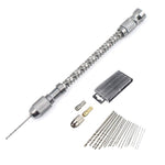 Set di trapani a mano per trapano elicoidale semiautomatico HIAIM Punch, Hand Drill (+1 Copper Chuck), Hand Drills +0.6-2.0 Bits 10 PCS, Hand Drills +0.3-1.6 Bits 20 PCS