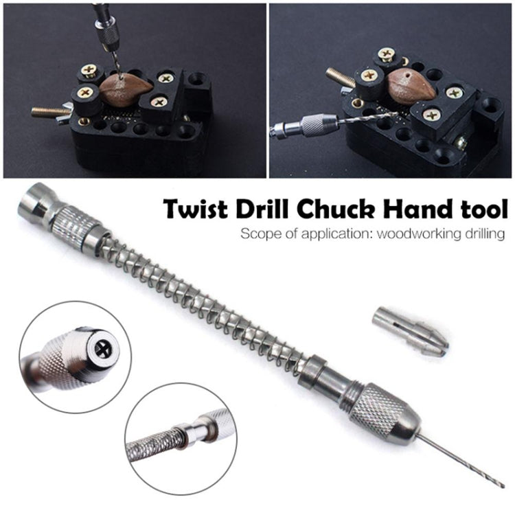 Set di trapani a mano per trapano elicoidale semiautomatico HIAIM Punch, Hand Drill (+1 Copper Chuck), Hand Drills +0.6-2.0 Bits 10 PCS, Hand Drills +0.3-1.6 Bits 20 PCS