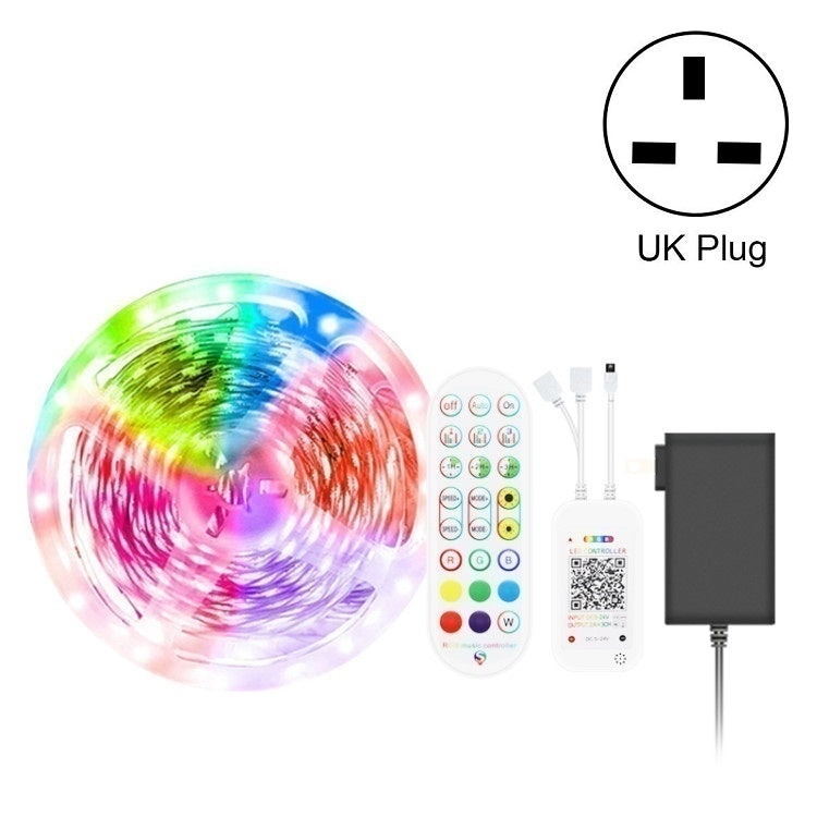 Tuta Bluetooth Smart Music Sound Control Striscia luminosa Impermeabile 5050 RGB Atmosfera colorata Striscia luminosa a LED con telecomando a 24 tasti, 5M 150 LEDs, 5M 300 LEDs, 10M 300 LEDs, 10M 600 LEDs, 15M 450 LEDs, 20M 360 LEDs