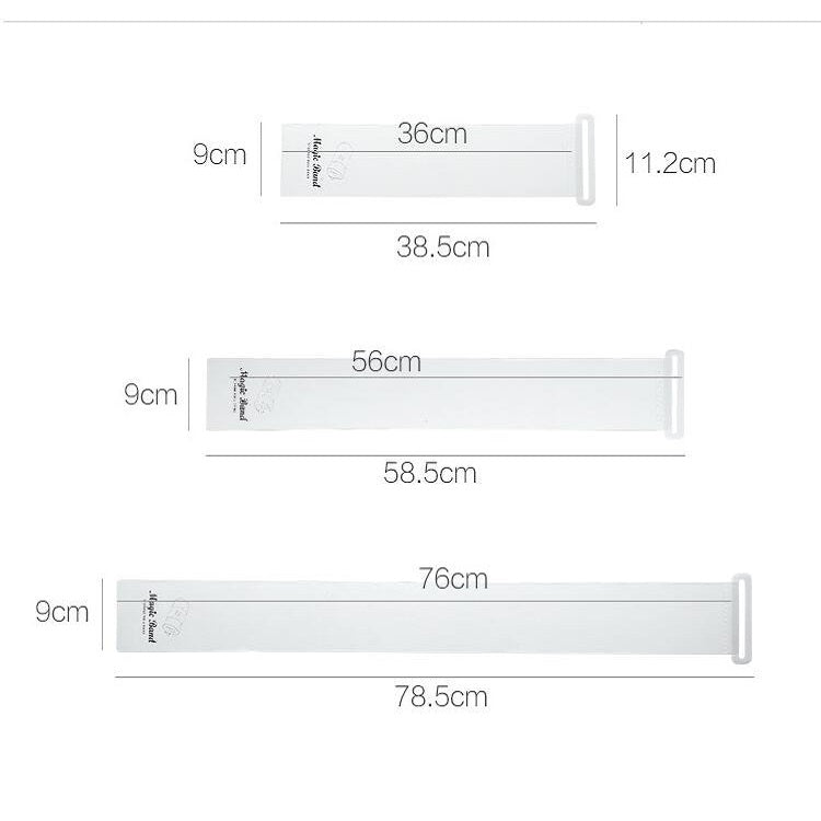 10 pezzi di vestiti Magic Band Roll Strap Cintura autoadesiva Cintura di stoccaggio per finitura di abbigliamento, Small, Medium, Large