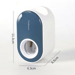 Portadentifricio a parete con spremitura automatica del dentifricio