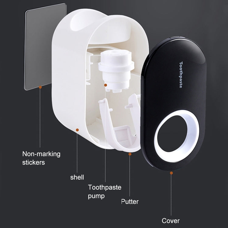 Portadentifricio a parete con spremitura automatica del dentifricio