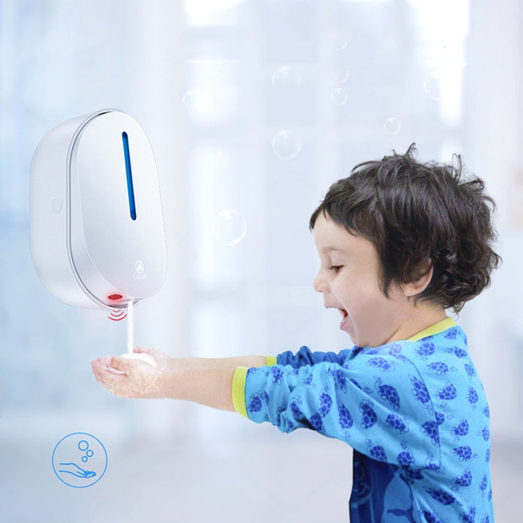 Dispenser automatico di sapone in schiuma a induzione a parete per uso domestico Lebath per bambini, Wall-mounted USB Dispenser