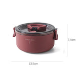 Bento Box rotondo portatile isolante per il pranzo, per studenti, impiegati, con forno a microonde riscaldato, Single Layer, Double Layer