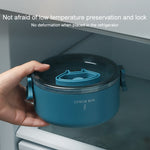 Bento Box rotondo portatile isolante per il pranzo, per studenti, impiegati, con forno a microonde riscaldato, Single Layer, Double Layer
