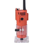 Macchina per la lavorazione del legno Rifilatrice elettrica multifunzionale Fresatrice per legno Stozzatrice Strumenti per incisione Spina europea, 600W Plastic Body, 720W Aluminum Body