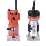 Macchina per la lavorazione del legno Rifilatrice elettrica multifunzionale Fresatrice per legno Stozzatrice Strumenti per incisione Spina europea, 600W Plastic Body, 720W Aluminum Body
