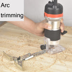 Macchina per la lavorazione del legno Rifilatrice elettrica multifunzionale Fresatrice per legno Stozzatrice Strumenti per incisione Spina europea, 600W Plastic Body, 720W Aluminum Body
