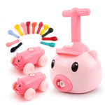 Piggy Air Powered Balloon Car Friction Car Giocattolo intellettuale per bambini