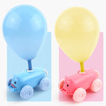 Piggy Air Powered Balloon Car Friction Car Giocattolo intellettuale per bambini
