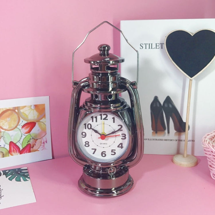 Lampada da tavolo retrò a olio Piccola sveglia Orologio da tavolo da tavolo Decorazione del soggiorno Forniture Gioielli artigianali per ufficio