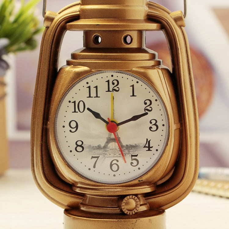 Lampada da tavolo retrò a olio Piccola sveglia Orologio da tavolo da tavolo Decorazione del soggiorno Forniture Gioielli artigianali per ufficio