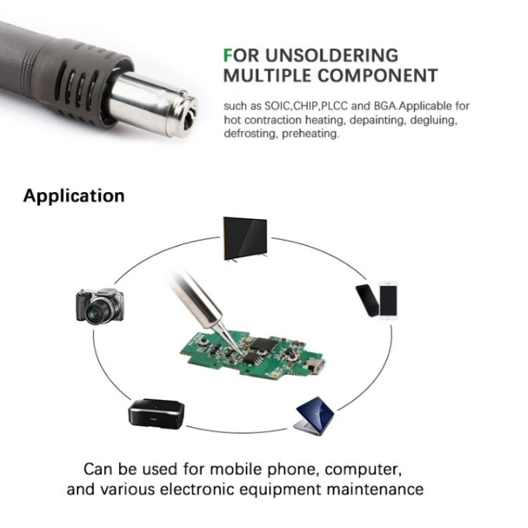 BAKU BA-602D+ Dual Digital Display Soldering Station Set for Mobile Phone Repair, Tin Soldering Tool, EU Plug, US Plug