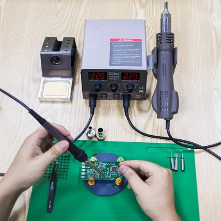 BAKU BA-602D+ Dual Digital Display Soldering Station Set for Mobile Phone Repair, Tin Soldering Tool, EU Plug, US Plug