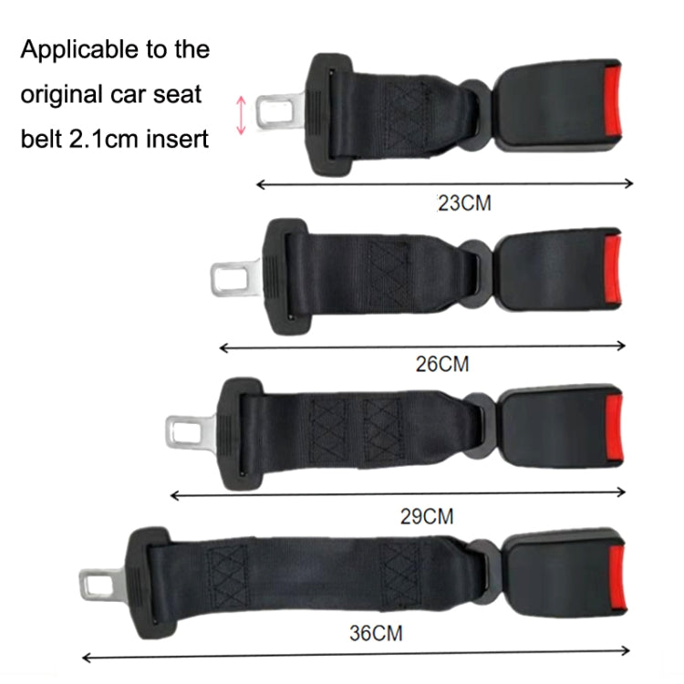 2 pezzi di prolunga per cintura di sicurezza per auto per bambini e donne incinte, 23cm, 26cm, 29cm, 36cm