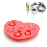 Contenitore per il ghiaccio con stampo per ghiaccio ad anello creativo in silicone fai-da-te, Ring Shape