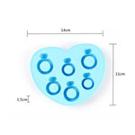 Contenitore per il ghiaccio con stampo per ghiaccio ad anello creativo in silicone fai-da-te, Ring Shape