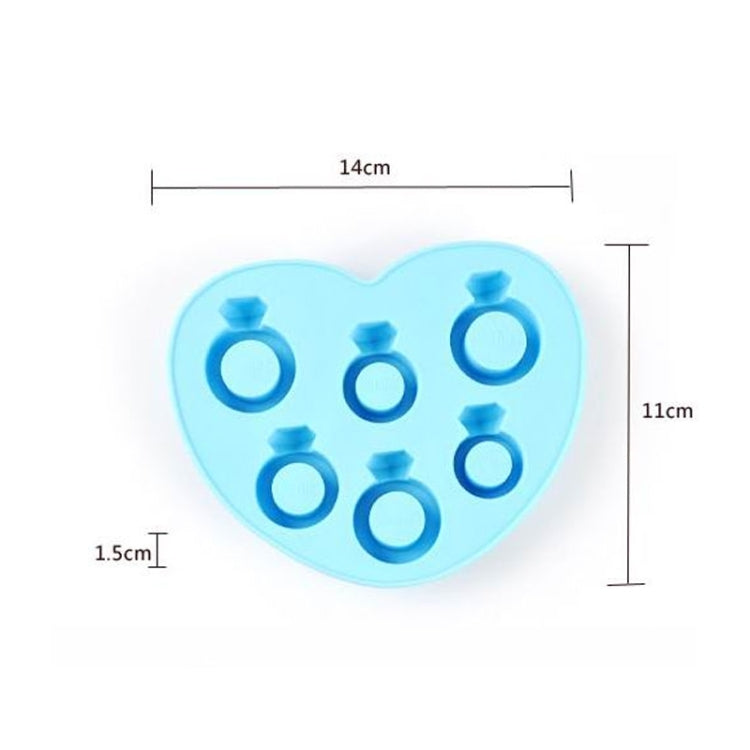 Contenitore per il ghiaccio con stampo per ghiaccio ad anello creativo in silicone fai-da-te, Ring Shape