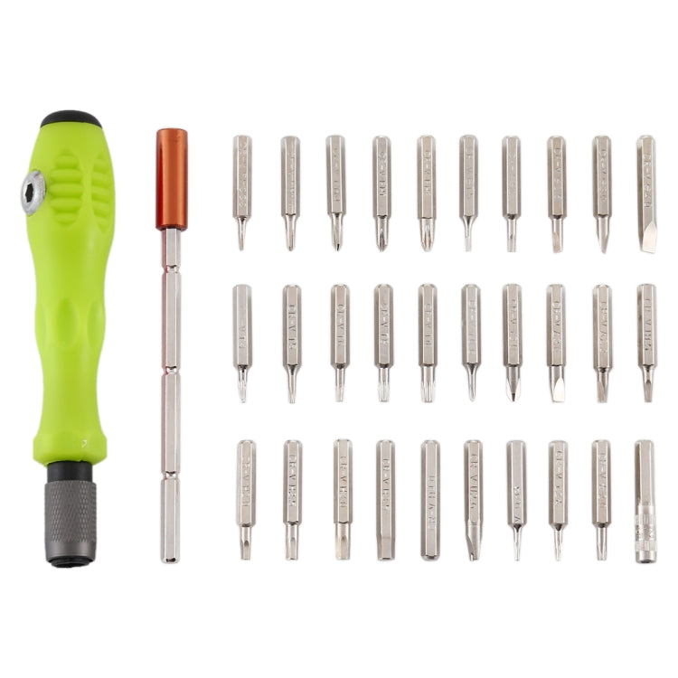 32 in 1 CRV Steel Cell Phone Disassembly Repair Tool Multifunction Combination Screwdriver Set, Yellow, Gray Green, Red