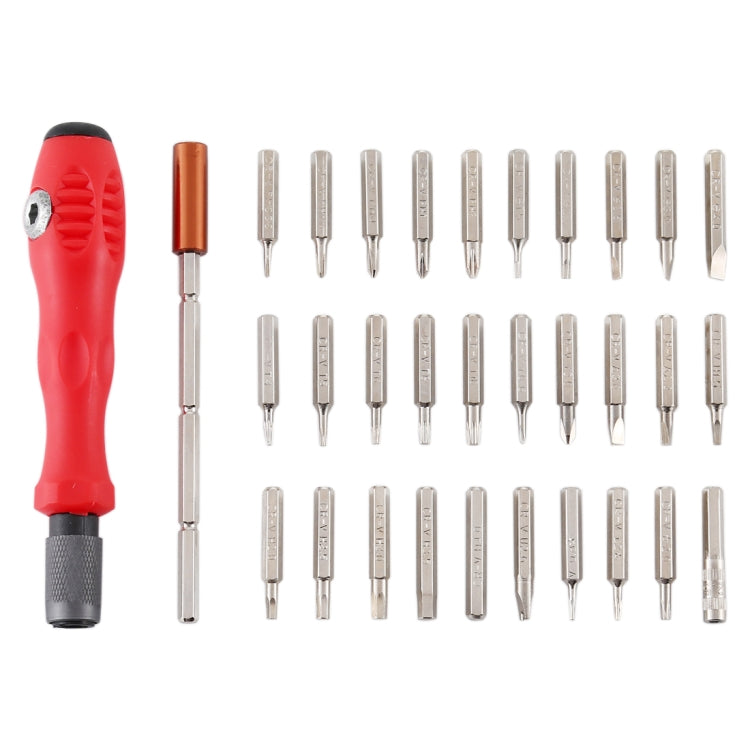 32 in 1 CRV Steel Cell Phone Disassembly Repair Tool Multifunction Combination Screwdriver Set, Yellow, Gray Green, Red