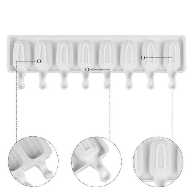 8 Stampi per gelato in silicone, stampi creativi per cubetti di ghiaccio fatti a mano, 8 Even  Ice Cream Mold
