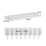 8 Stampi per gelato in silicone, stampi creativi per cubetti di ghiaccio fatti a mano, 8 Even  Ice Cream Mold