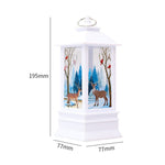 Lanterna con fiamma natalizia Decorazione natalizia Lampada a candeliere con ornamento luminoso a LED, White Elk, White Snowman, Red Santa, Bronze Elk, Bronze Snowman, Bronze Santa, White Angel, Large 77 x 77 x 195mm