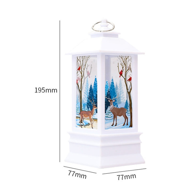 Lanterna con fiamma natalizia Decorazione natalizia Lampada a candeliere con ornamento luminoso a LED, White Elk, White Snowman, Red Santa, Bronze Elk, Bronze Snowman, Bronze Santa, White Angel, Large 77 x 77 x 195mm