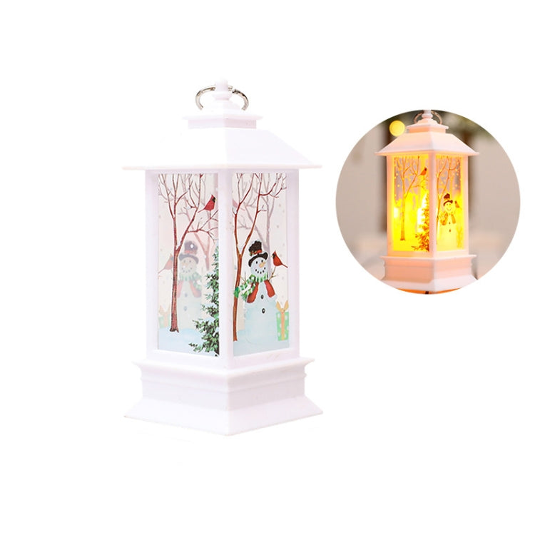 Lanterna con fiamma natalizia Decorazione natalizia Lampada a candeliere con ornamento luminoso a LED, White Elk, White Snowman, Red Santa, Bronze Elk, Bronze Snowman, Bronze Santa, White Angel, Large 77 x 77 x 195mm