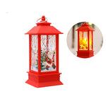 Lanterna con fiamma natalizia Decorazione natalizia Lampada a candeliere con ornamento luminoso a LED, White Elk, White Snowman, Red Santa, Bronze Elk, Bronze Snowman, Bronze Santa, White Angel, Large 77 x 77 x 195mm
