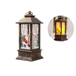 Lanterna con fiamma natalizia Decorazione natalizia Lampada a candeliere con ornamento luminoso a LED, White Elk, White Snowman, Red Santa, Bronze Elk, Bronze Snowman, Bronze Santa, White Angel, Large 77 x 77 x 195mm