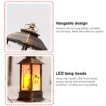 Lanterna con fiamma natalizia Decorazione natalizia Lampada a candeliere con ornamento luminoso a LED, White Elk, White Snowman, Red Santa, Bronze Elk, Bronze Snowman, Bronze Santa, White Angel, Large 77 x 77 x 195mm