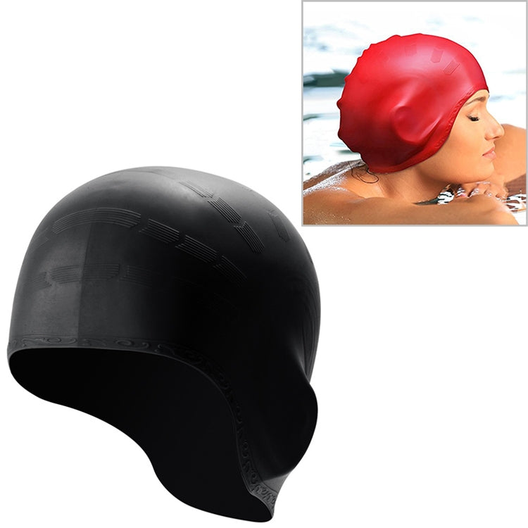 Cuffia da nuoto impermeabile con protezione per le orecchie in silicone per adulti con capelli lunghi, Long Hair Swimming Cap(Black), Long Hair Swimming Cap(Blue), Long Hair Swimming Cap(Pink), Long Hair Swimming Cap(Silver)                            ...