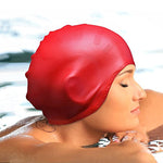 Cuffia da nuoto impermeabile con protezione per le orecchie in silicone per adulti con capelli lunghi, Long Hair Swimming Cap(Black), Long Hair Swimming Cap(Blue), Long Hair Swimming Cap(Pink), Long Hair Swimming Cap(Silver)                            ...