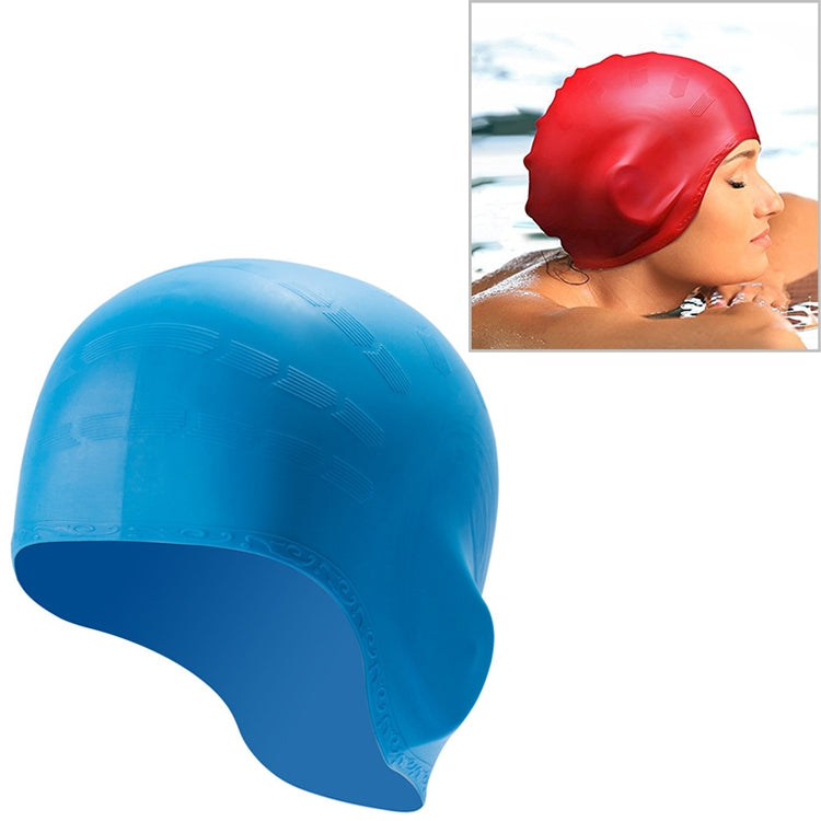 Cuffia da nuoto impermeabile con protezione per le orecchie in silicone per adulti con capelli lunghi, Long Hair Swimming Cap(Black), Long Hair Swimming Cap(Blue), Long Hair Swimming Cap(Pink), Long Hair Swimming Cap(Silver)                            ...