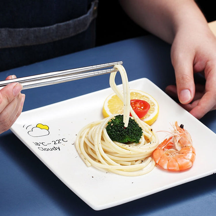 Set di posate per bacchette con cucchiaio in acciaio inossidabile 304 portatile da viaggio per studenti semplici 2 in 1