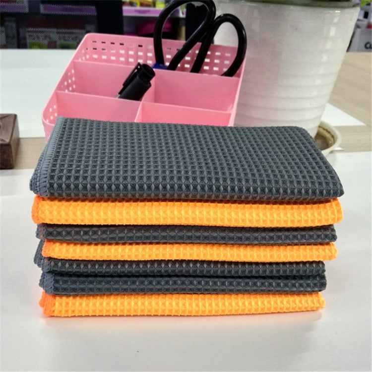 Asciugamano per lavaggio auto a nido d'ape assorbente senza pelucchi in microfibra a reticolo di ananas, 40x40cm