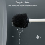 Scopino per WC a parete da 2 pezzi. Semplice spazzola per la pulizia del bagno senza perforazione