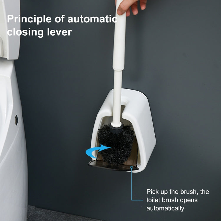 Scopino per WC a parete da 2 pezzi. Semplice spazzola per la pulizia del bagno senza perforazione