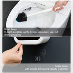 Scopino per WC a parete da 2 pezzi. Semplice spazzola per la pulizia del bagno senza perforazione