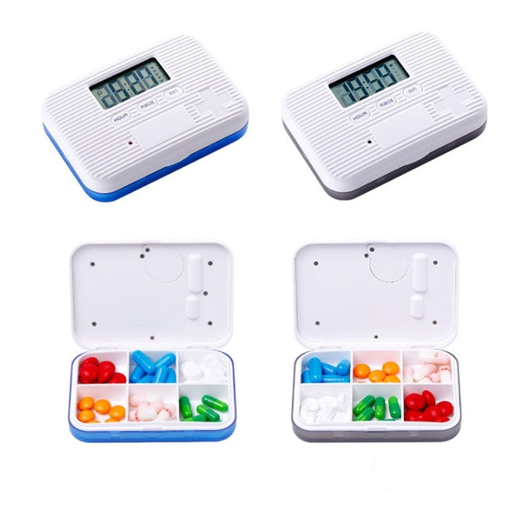Portapillole elettronico con scomparto per promemoria regolare, versione elettronica a 6 griglie, mini portapillole sigillato