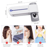 Portaspazzolino per disinfezione elettrica a raggi ultravioletti montato a parete per WC senza punzonatura, US Plug, UK Plug, EU Plug, Charging with USB